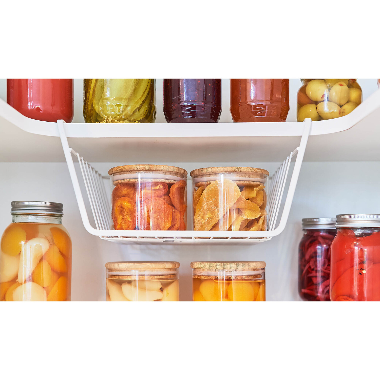Basket Under Shelf White