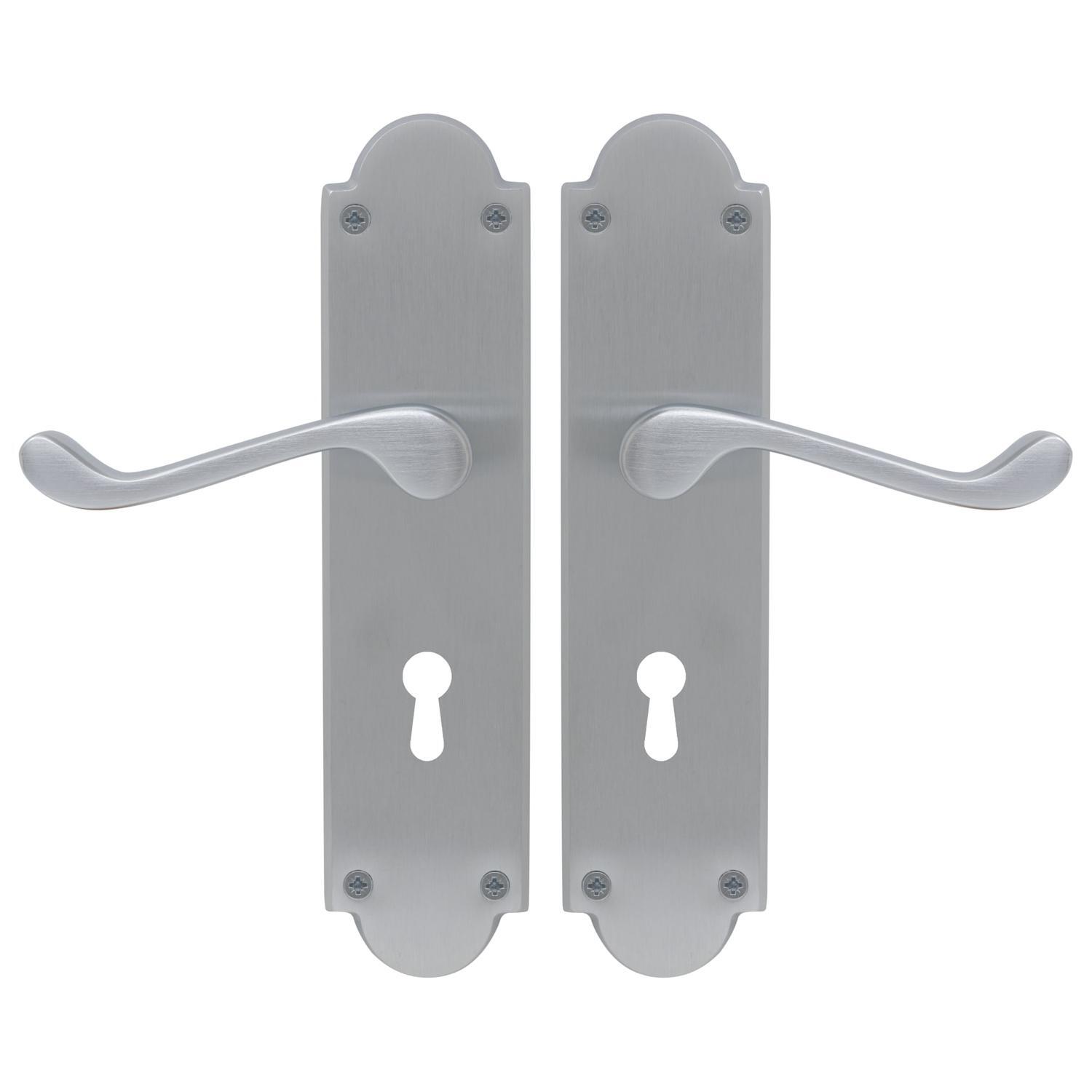 York Victorian Longplate Standard Keyhole Satin Chrome