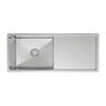 Cubo 500 Bowl with drainer H: 450mm, W: 1040mm, D: 200mm Stainless Steel