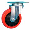 Red Urethane Swivel Castor 100mm Red