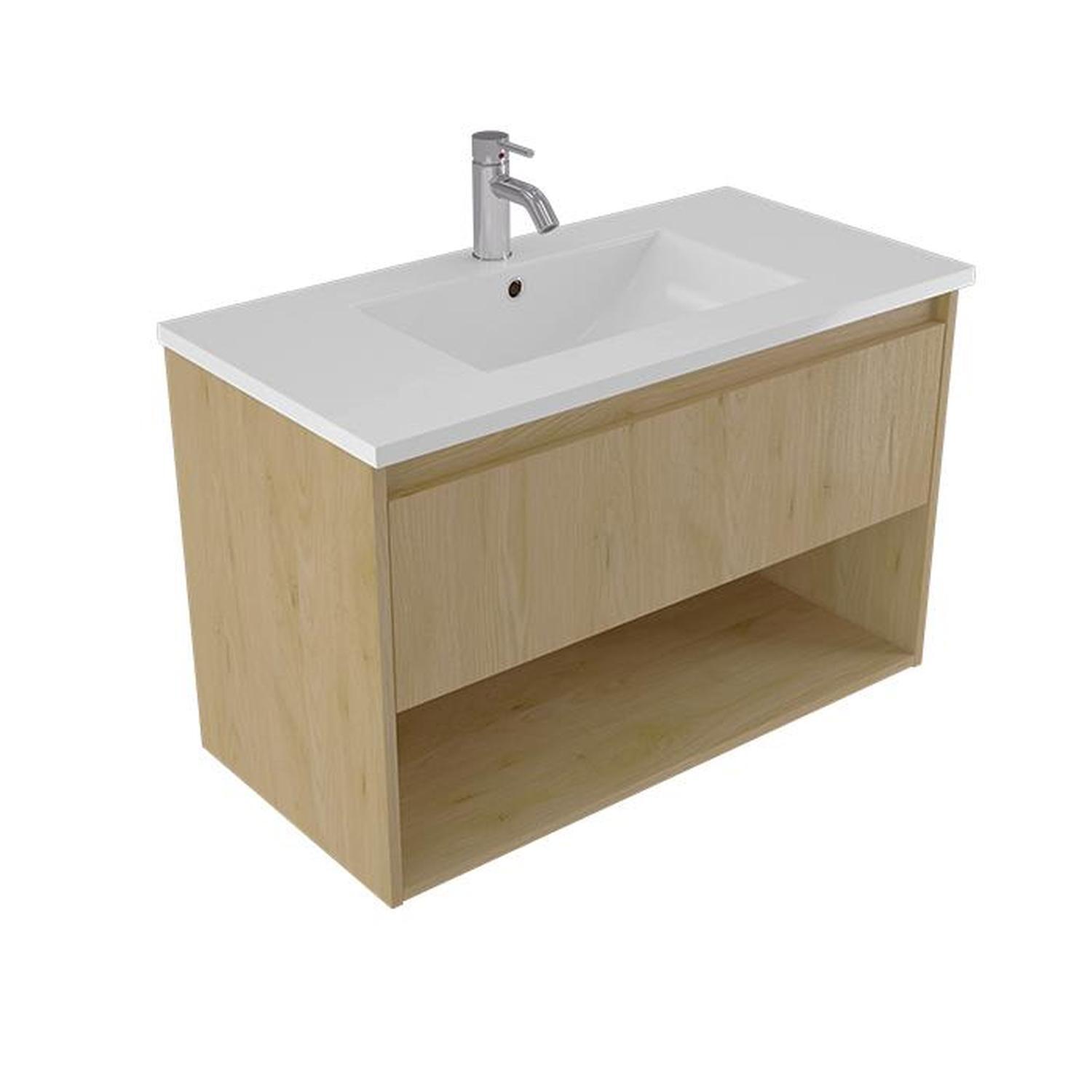 Wall Vanity 900mm French Oak