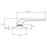 Window Handle High Profile Right-Hand Face Fix 80mm Black