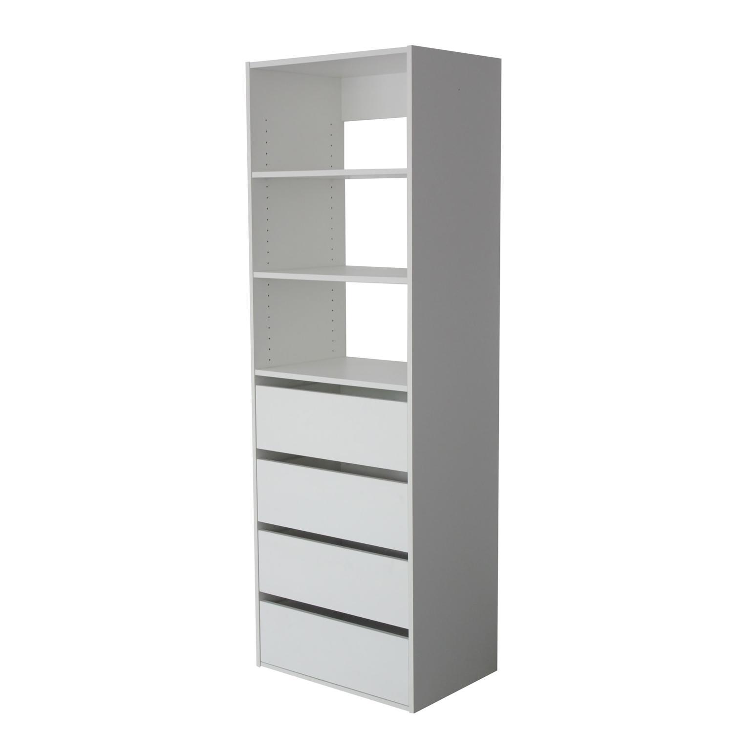 Wardrobe Tower H: 2000mm, W: 600mm, D: 420mm White