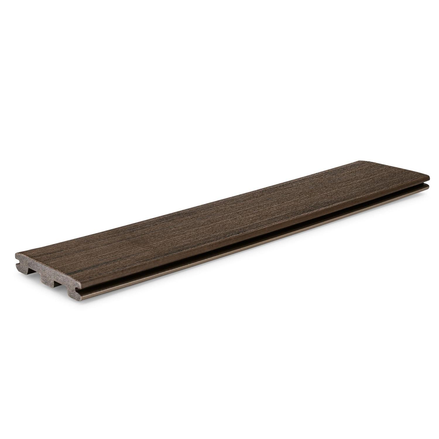 Composite Decking Board Grooved Shoulder 4800 x 136 x 24mm  Dark Cocoa ( Rich Brown)