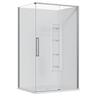 2 Sided Frameless Sliding Corner Mould Acrylic Shower Right Hand 1200 x 1000 x 2040mm Chrome