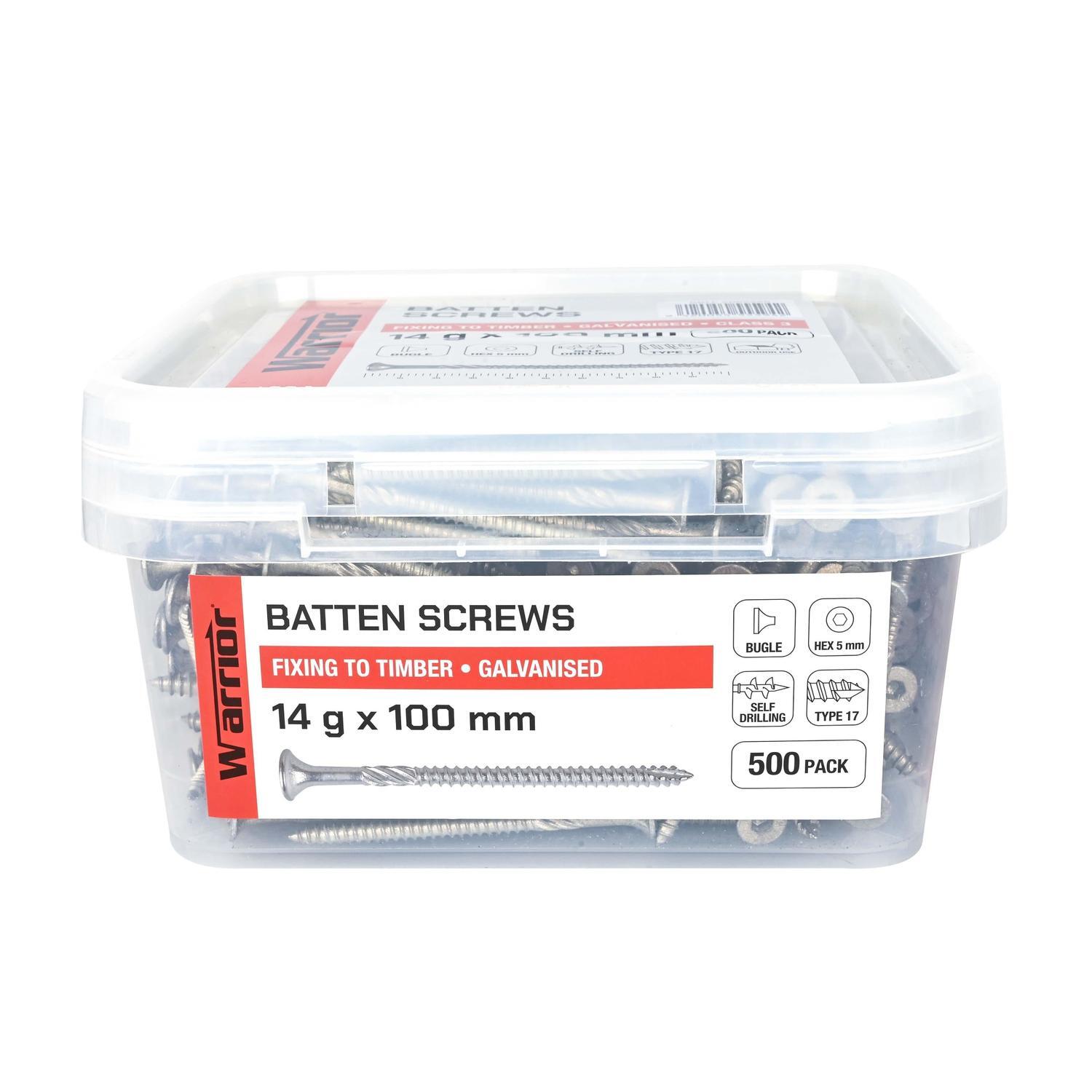 Bugle Batten Screws 14 g x 100 mm Galvanised