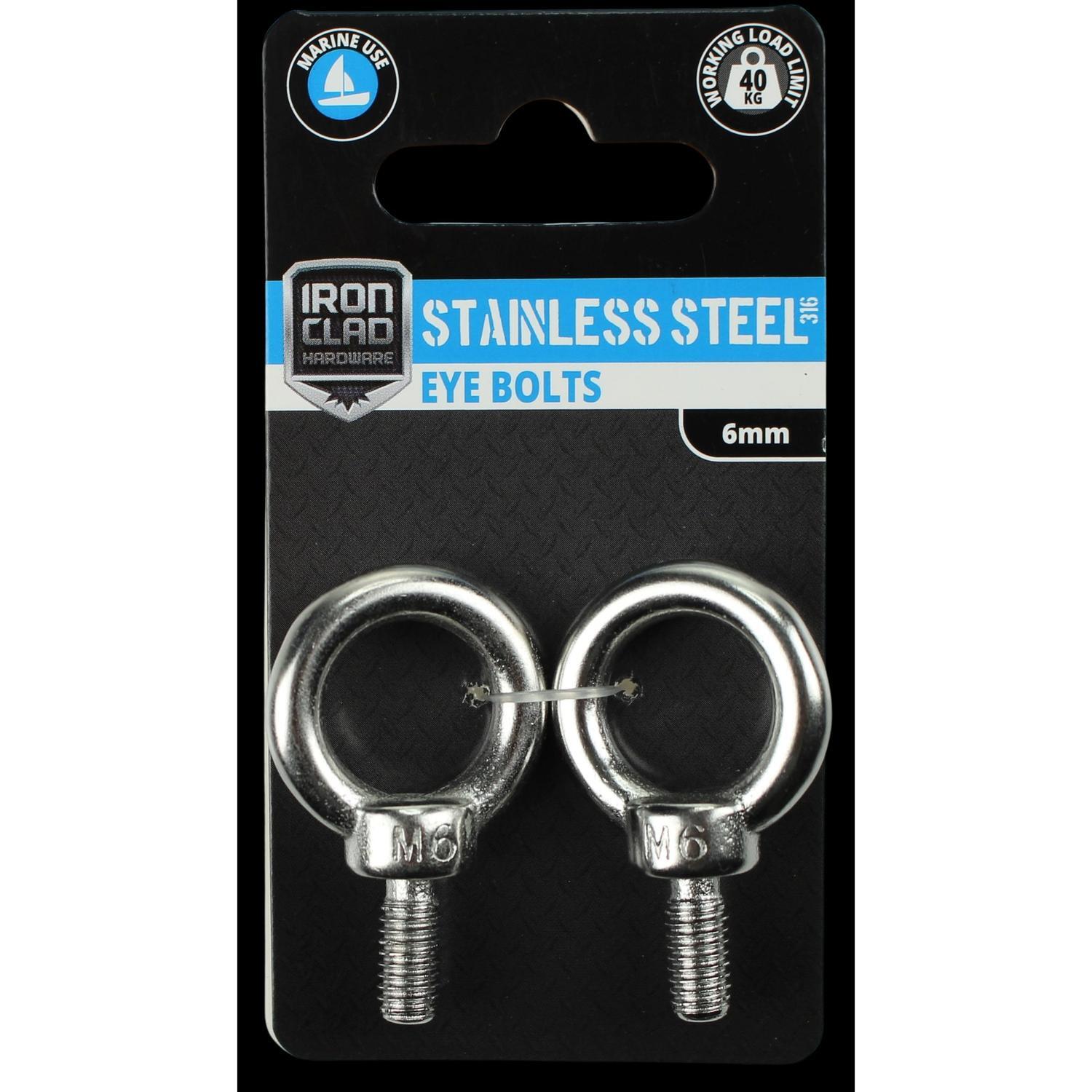 Eye Bolts 6mm Stainless Steel 316