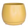 Indoor Addie Pot and Saucer 16cm Mustard