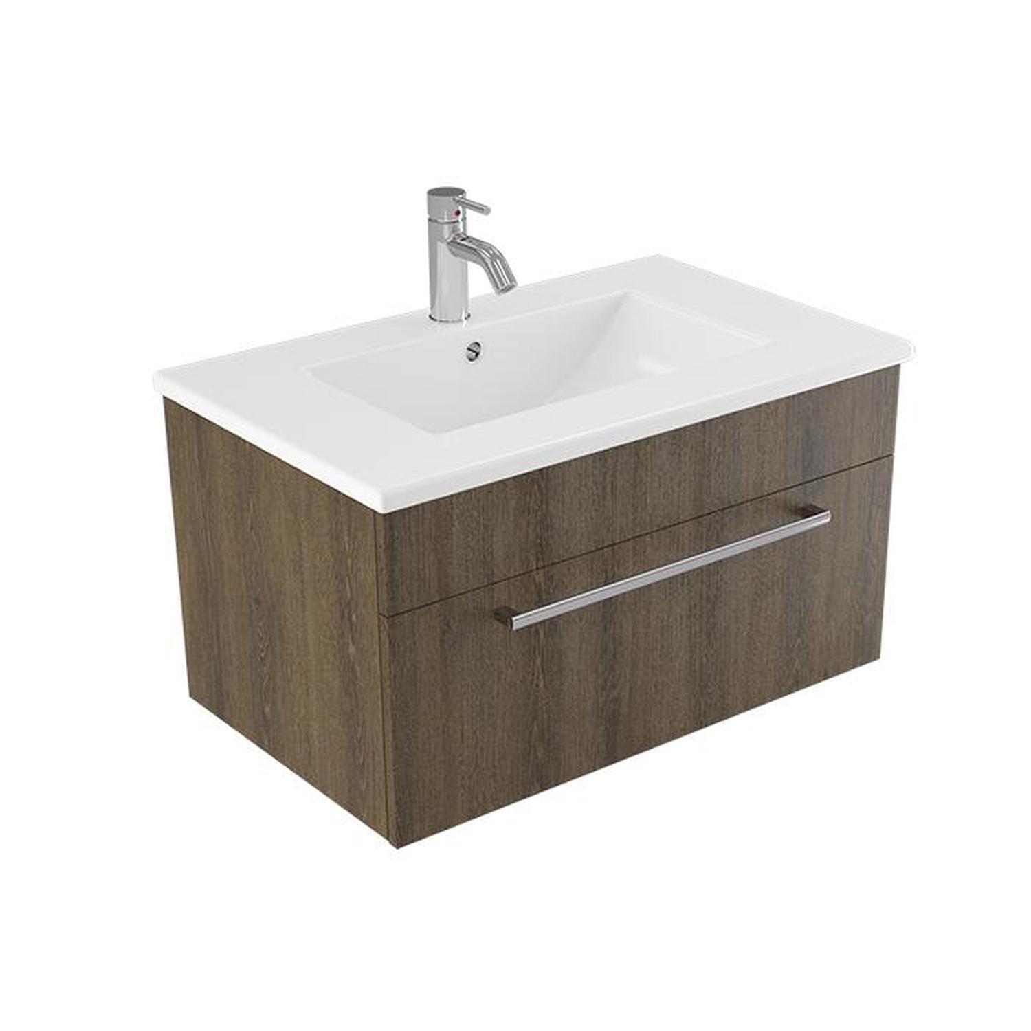 Calais Wall Vanity 750mm Smokey Oak
