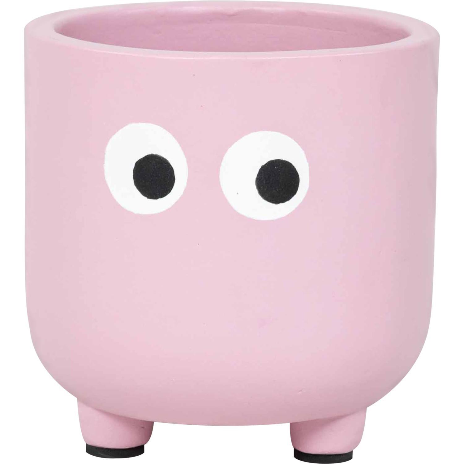 Indoor Ceramic Ghost Pot Pink 14cm
