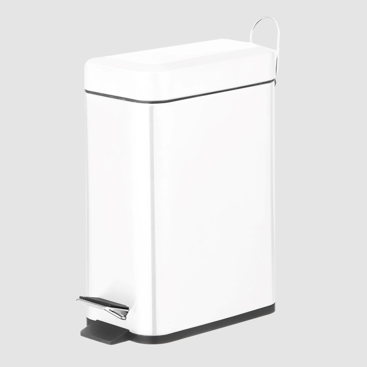 Pedal Bin 5 litre Rectangle White