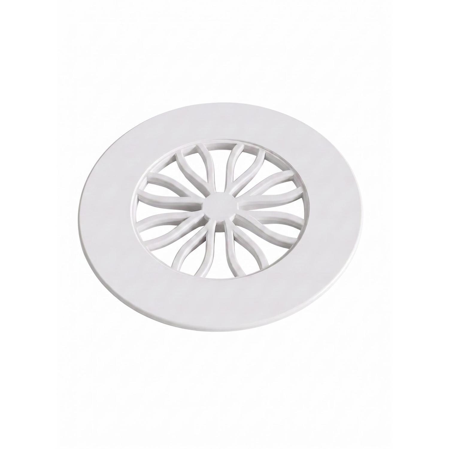 Shower Waste Flat Lid Matte White  Matte White