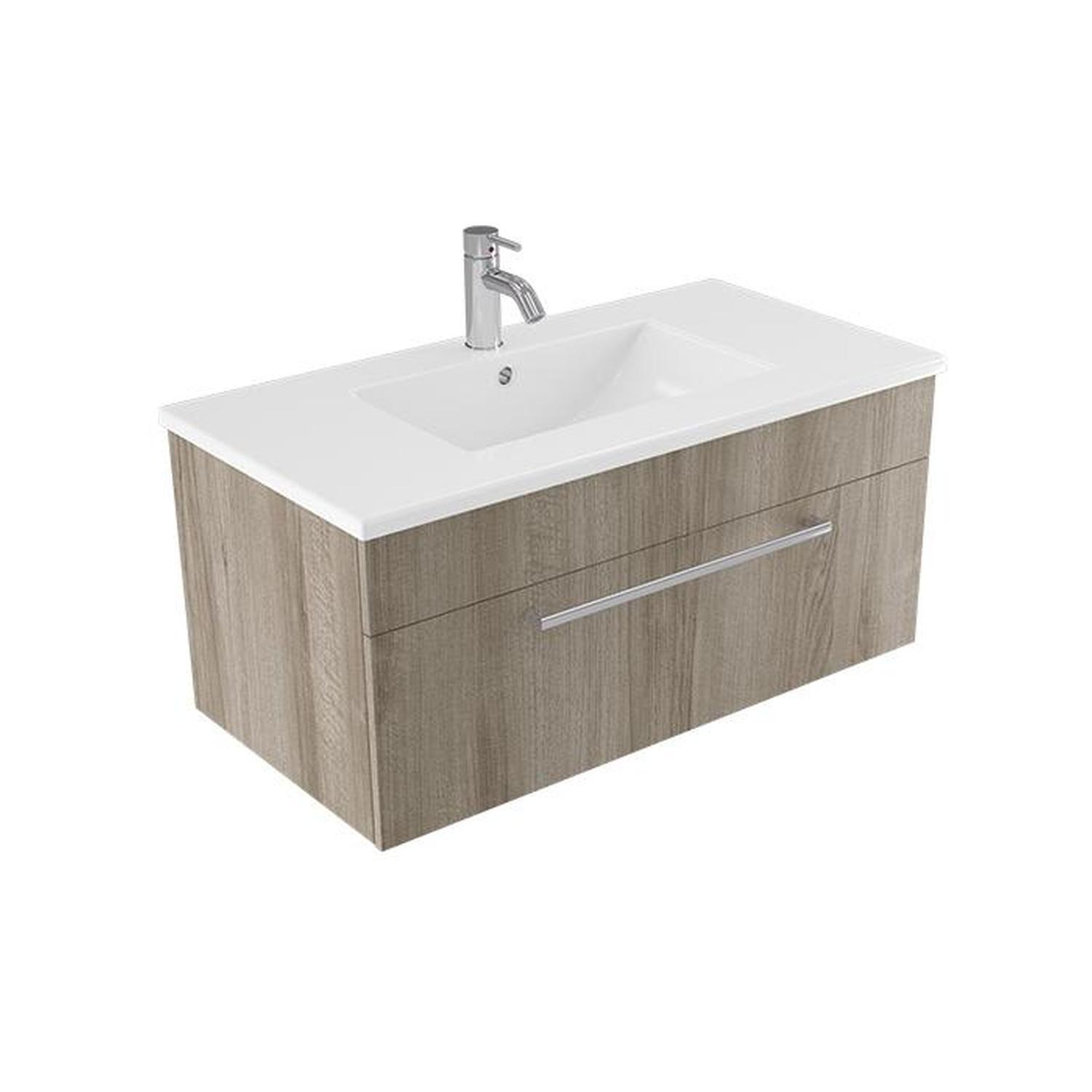 Calais Wall Vanity 900mm Smokey Oak