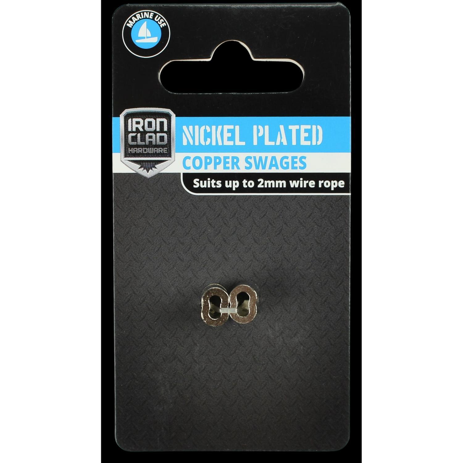 Swages  2mm Nickel Plated Copper