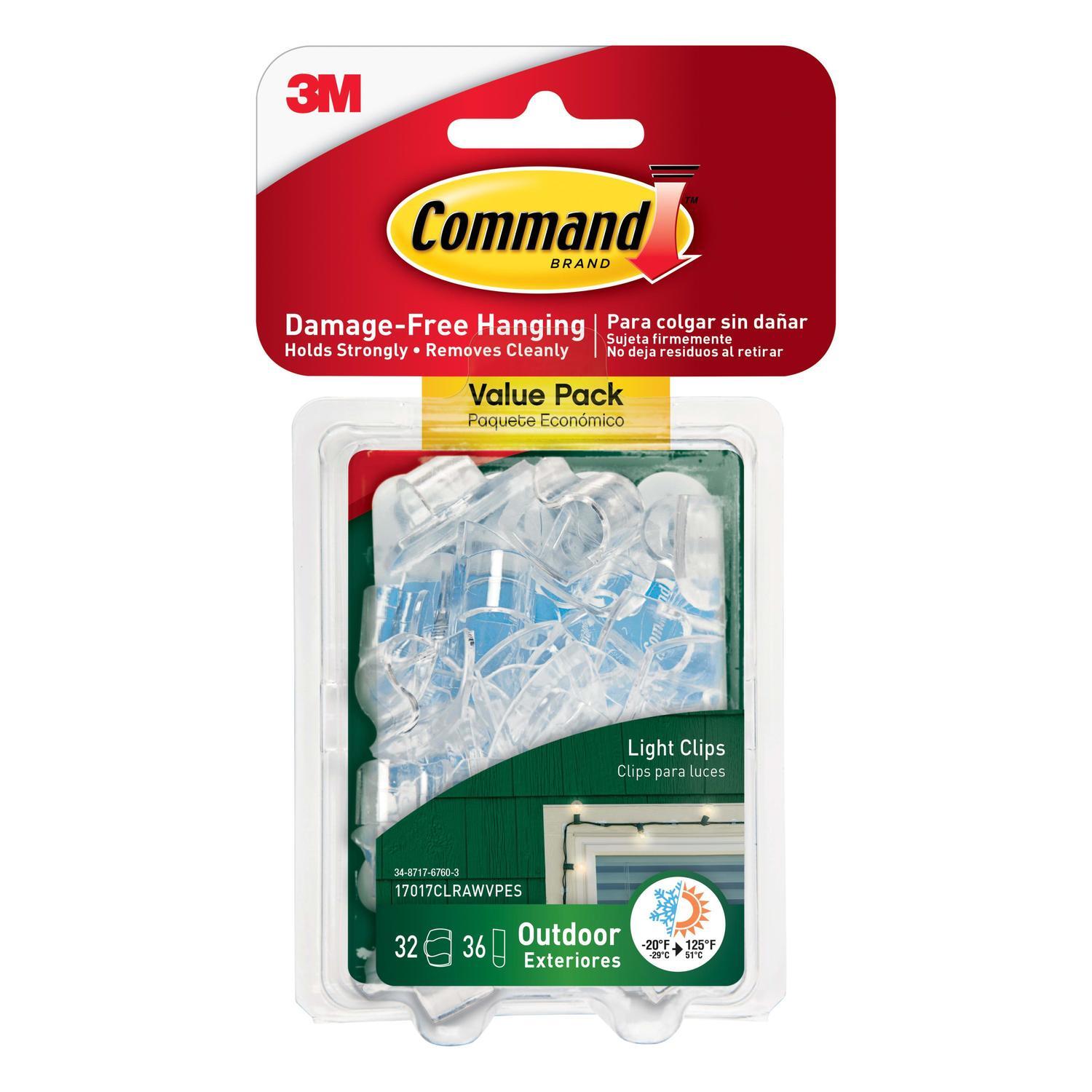 Outdoor Light Clips with Foam Strips Value Pack 17017CLRAWVPES
