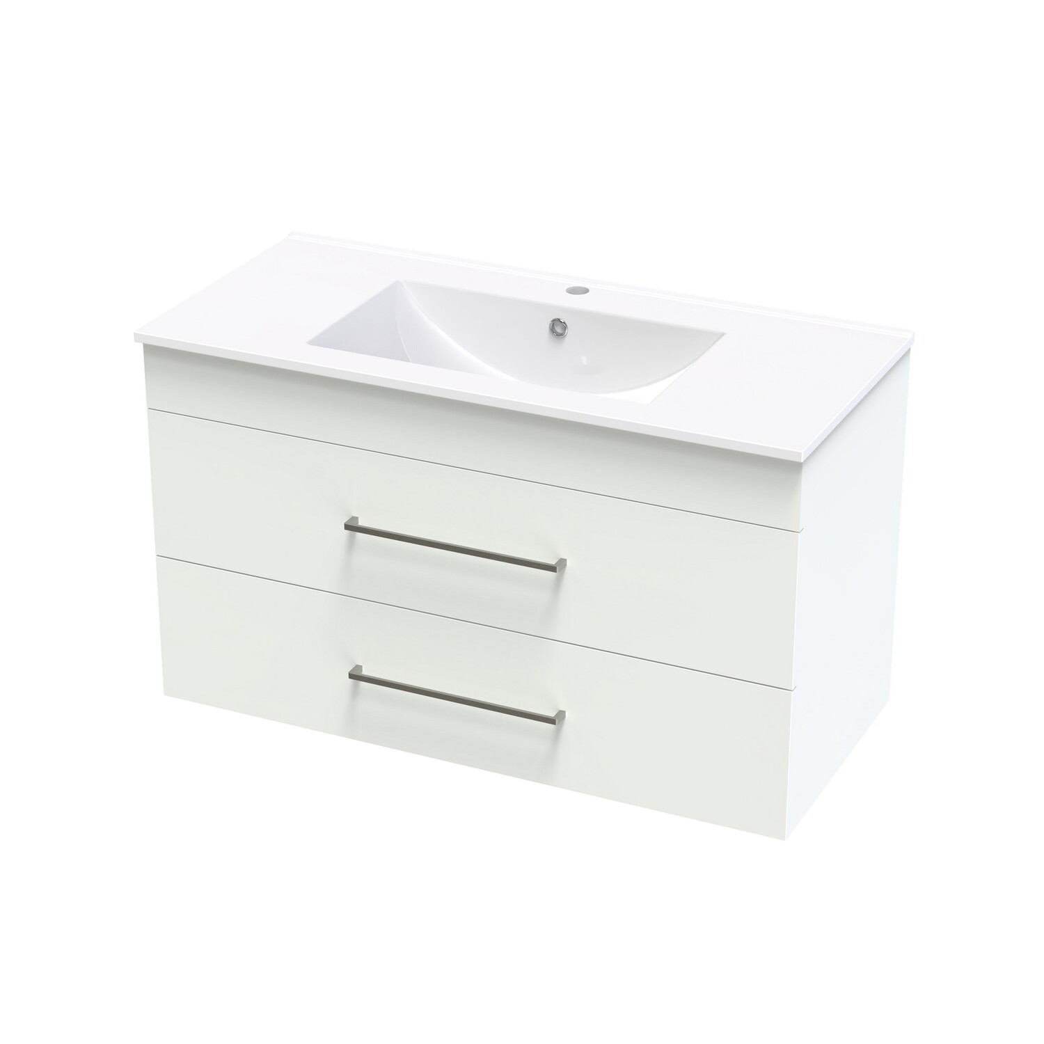 Cashmere Valley 1000 Double Drawer Wall White Melamine