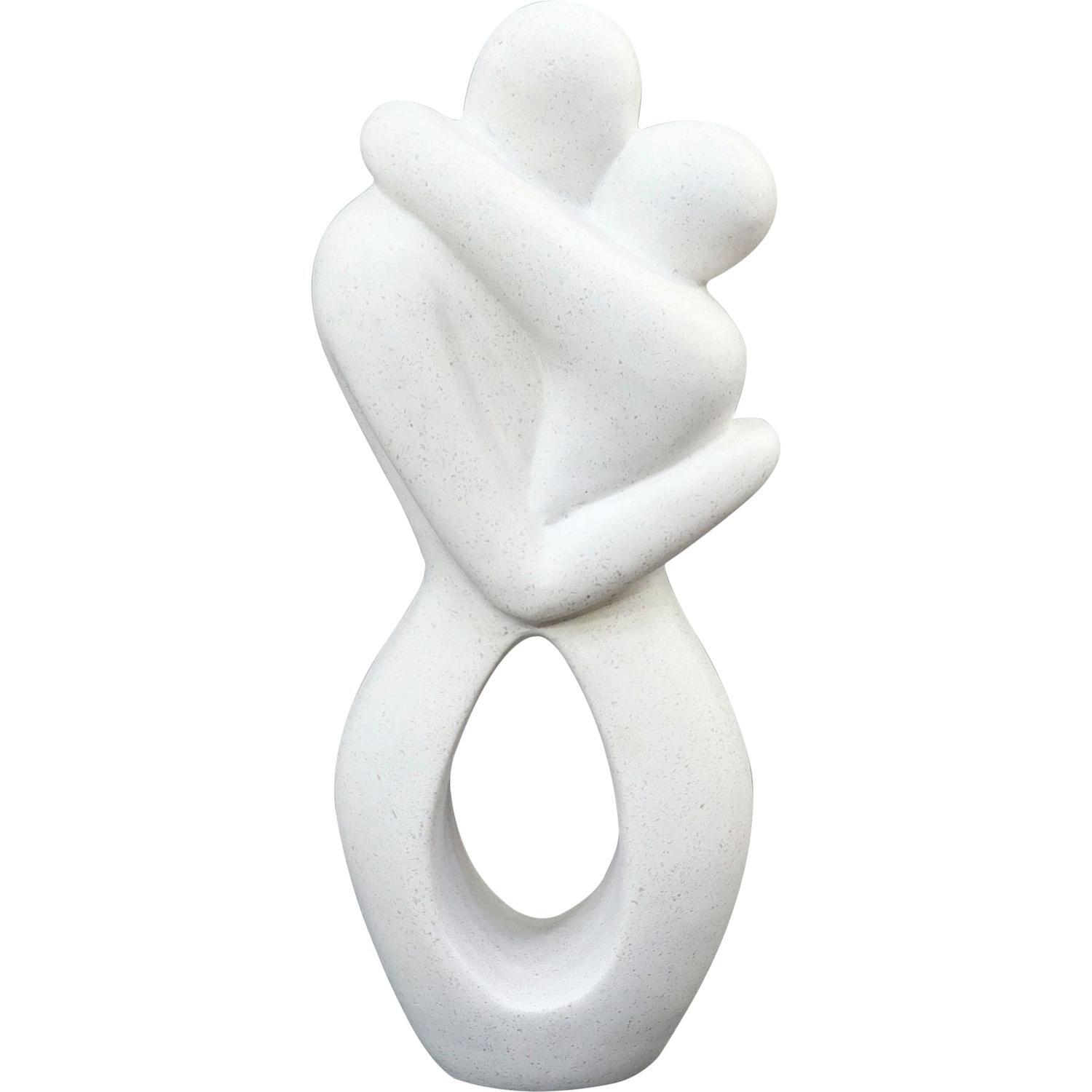 Hugging Terrazzo Statue White 58cm White