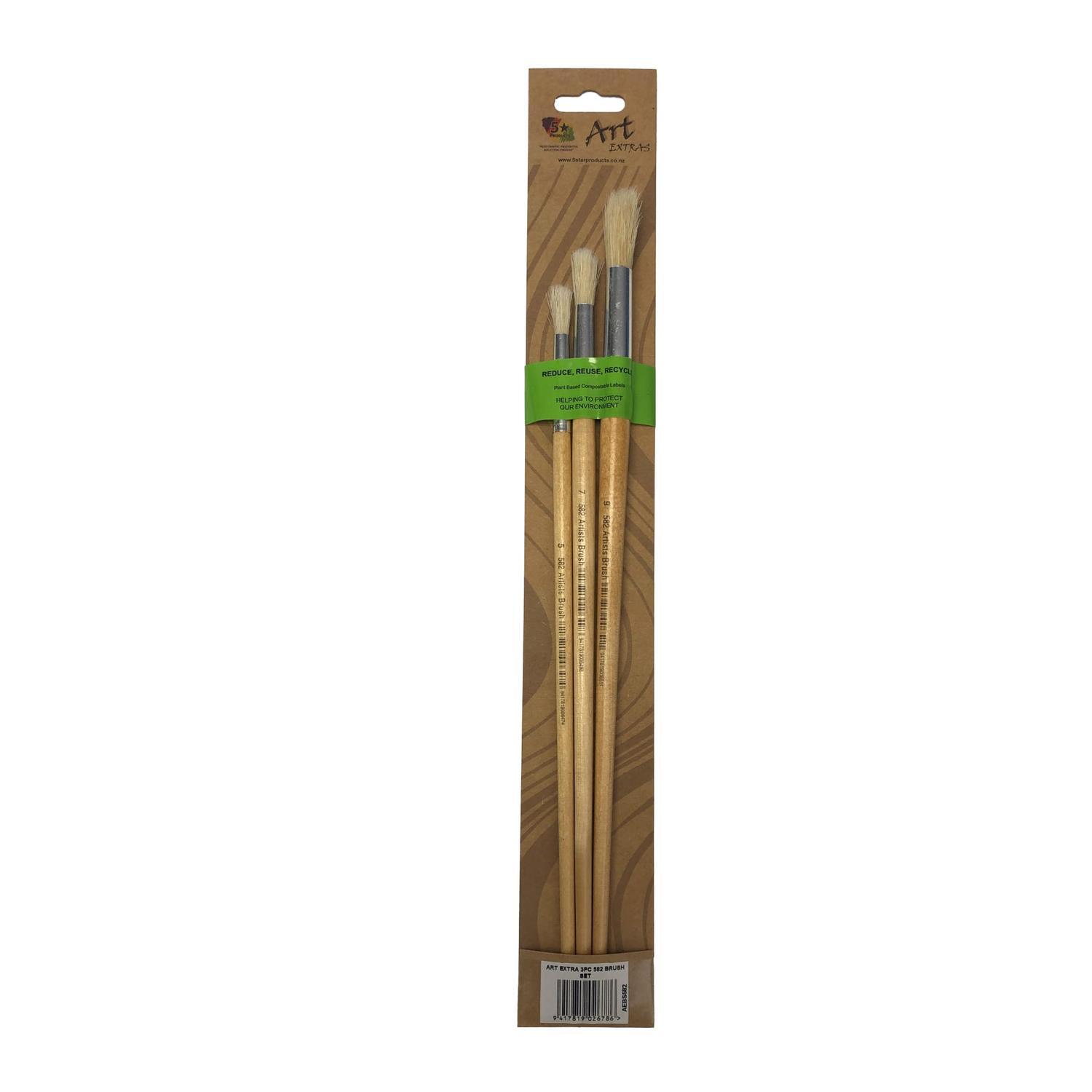 Artist Brush 582 Round Brush Set of 3