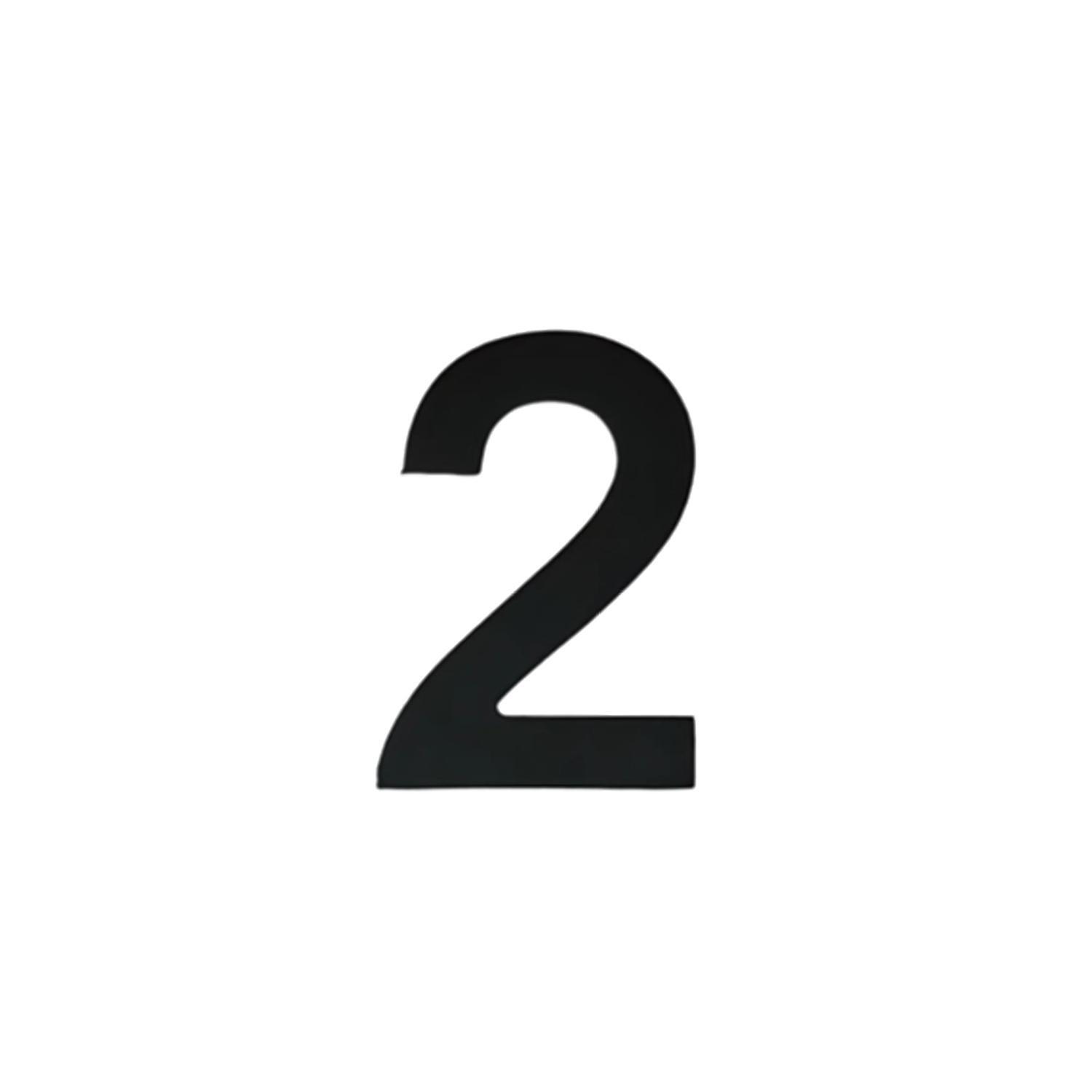 Adhesive Black Numeral #2 50mm