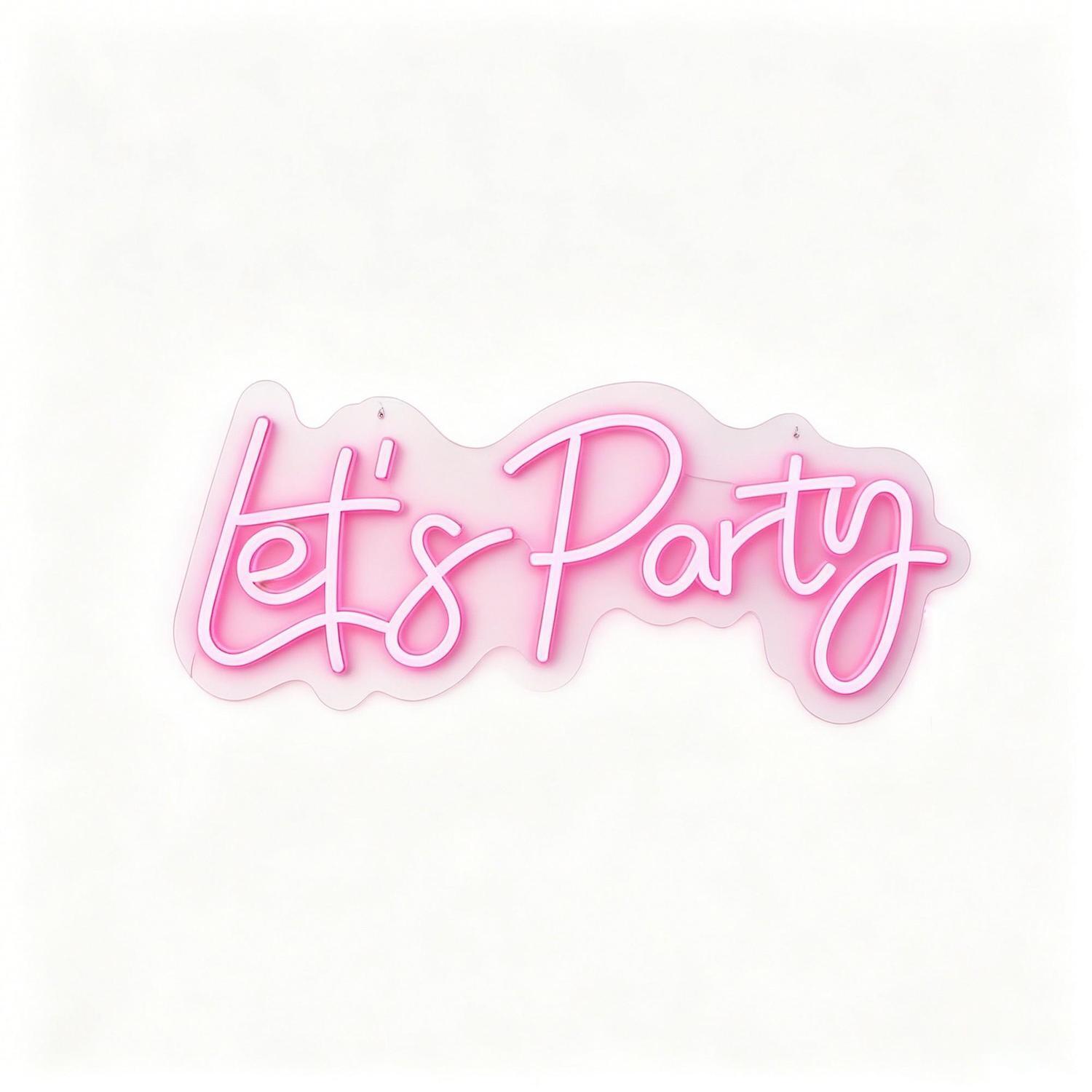 Let'S Party Neon Wall Light 330 x 660 x 20mm / 5V Pink