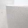 Tall Round Terrazzo Vase Pot M White