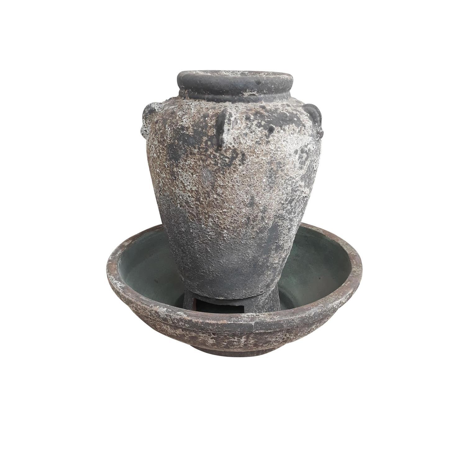 Urn & Bowl Old Stone Water Feature