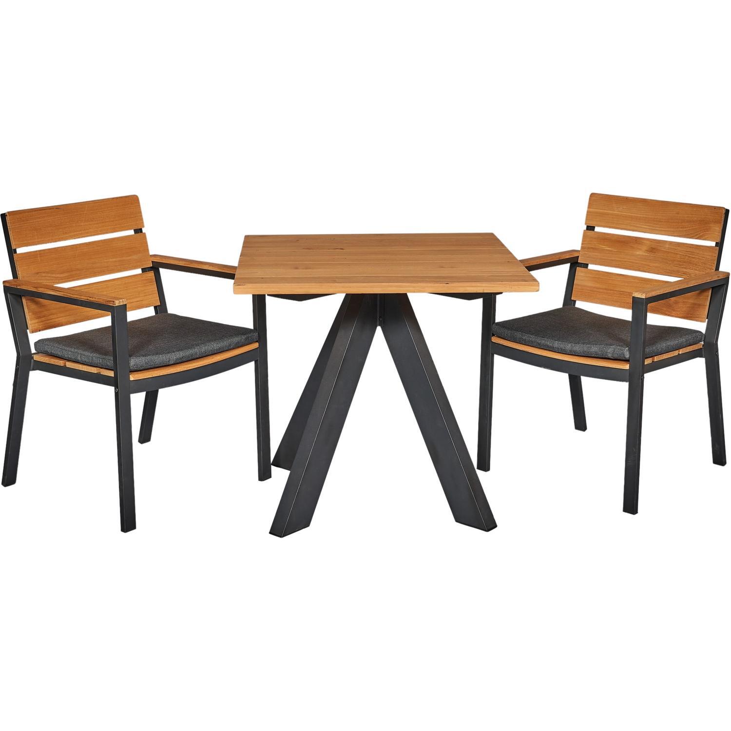 Outdoor Bistro Setting 3 Piece Black