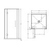 Alcove Frameless Hinged Corner Mould Acrylic Shower 1000 x 1000 x 1990mm Chrome
