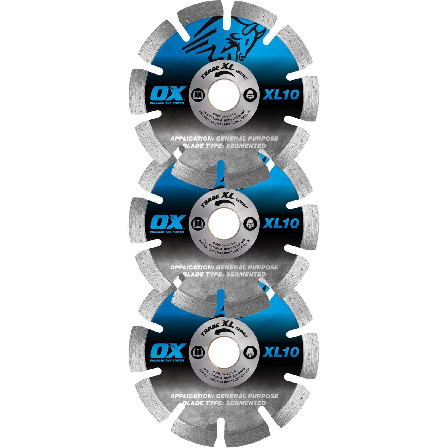 Trade XL-10 Segmented Diamond Blade General Purpose 5” 3 pack