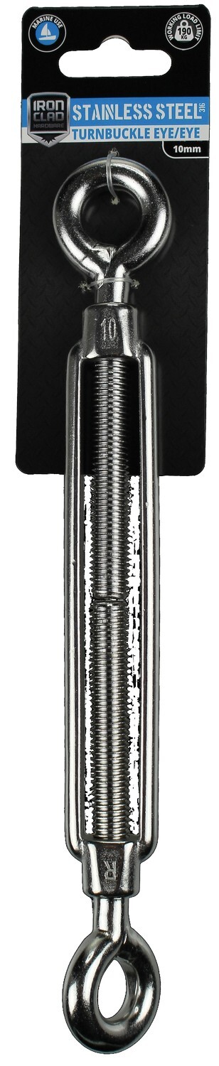 Turnbuckle Eye/Eye 10mm Stainless Steel 316