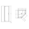 Corner Angle Corner Mould Acrylic Shower 1000 x 1000 x 2015mm White