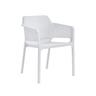 Vivid Outdoor Dining Chair with Arms Resin White