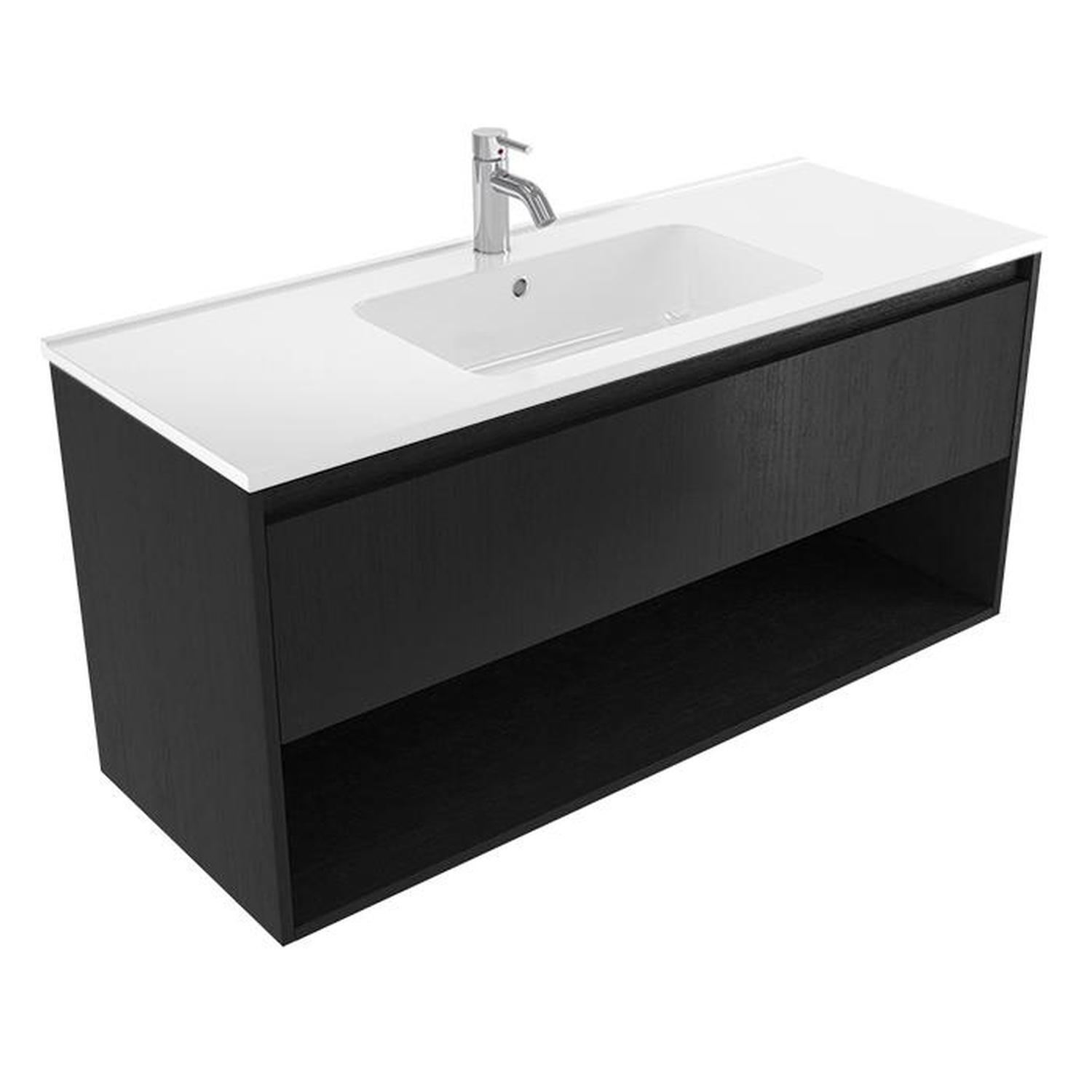 Wall Vanity 1200mm Black