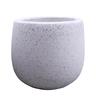 Tulip Round Terrazzo Pot L White