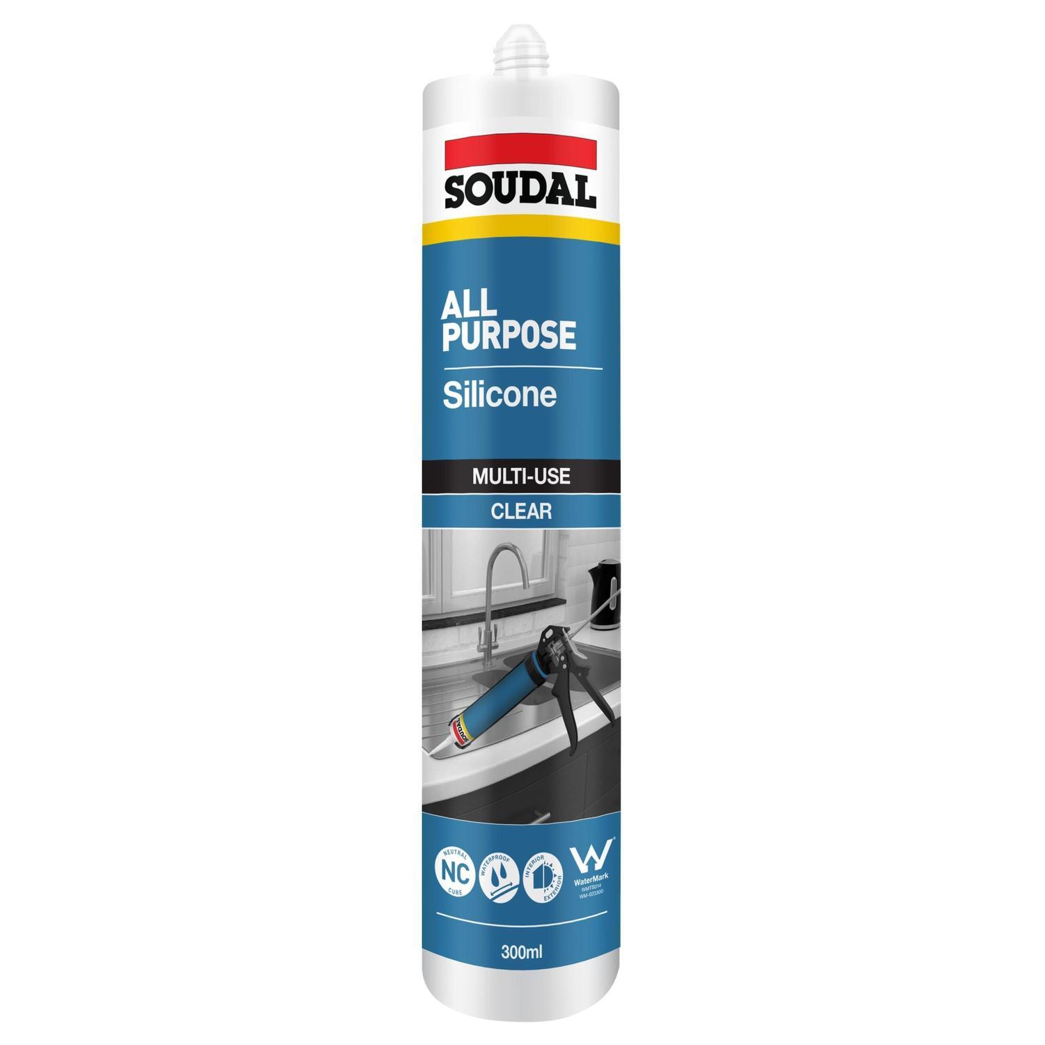 Soudal All Purpose Silicone 300ml Clear