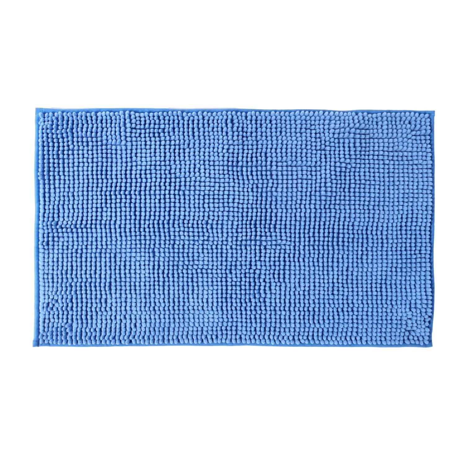 Abby Chenille Bath Mat  Blue