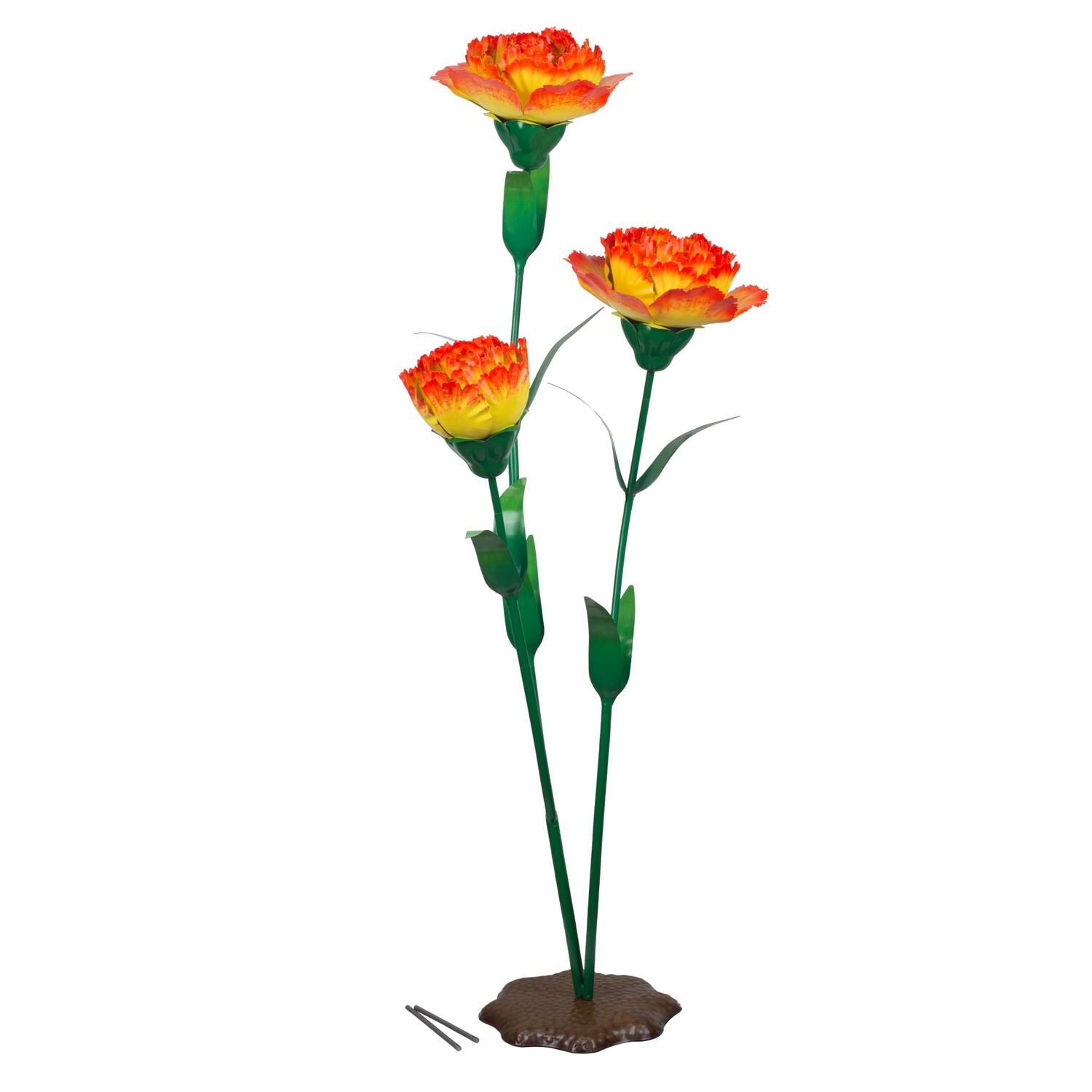 Metal Carnation Flower Bunch 126cm