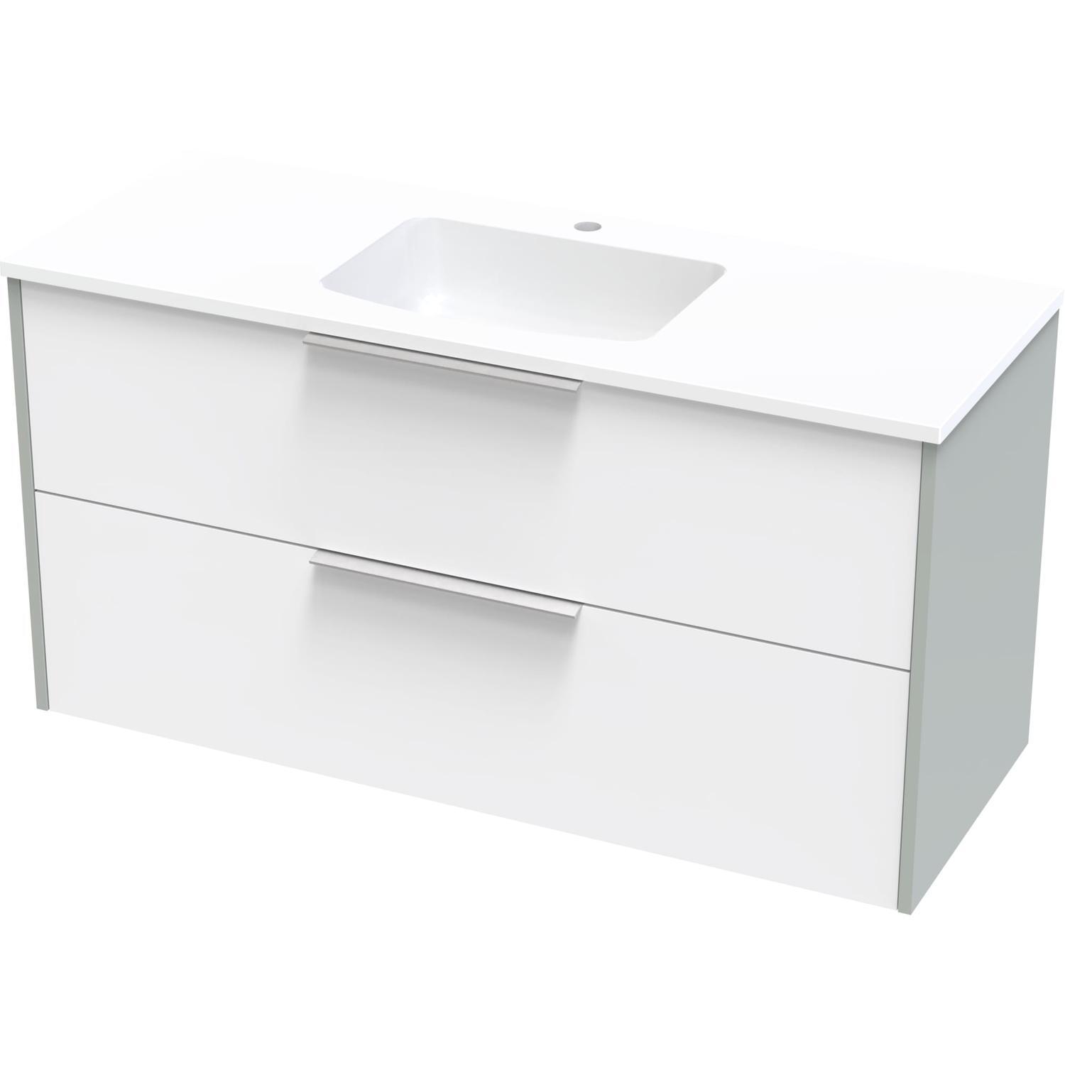 Nikau Grove 1200 Double Drawer Wall Ultra Gloss White/Colour