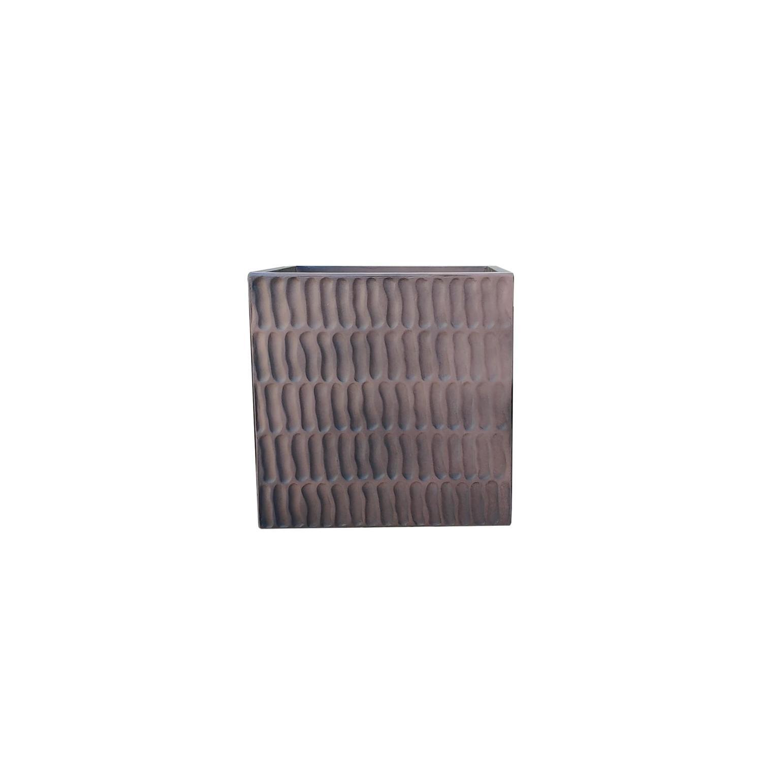 Tulum Lightweight GRC Square Pot Small Bronze D25 x H25cm