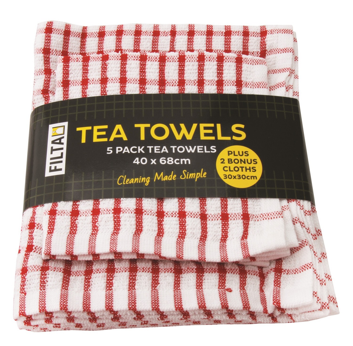 5 Tea Towels And 2 Dish Cloths