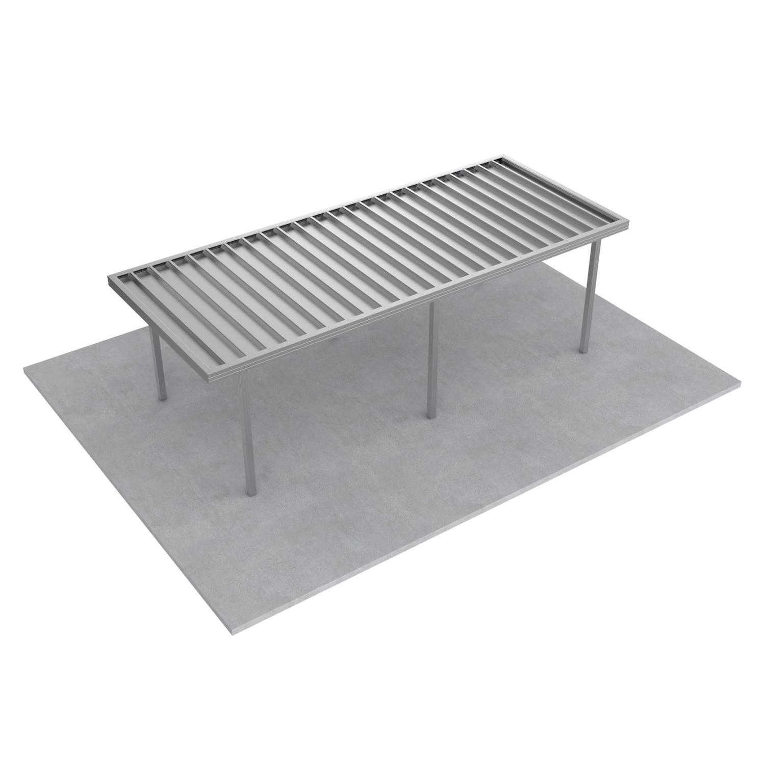 Single Carport L: 7250mm, W:3000mm, H:2100mm Zinc