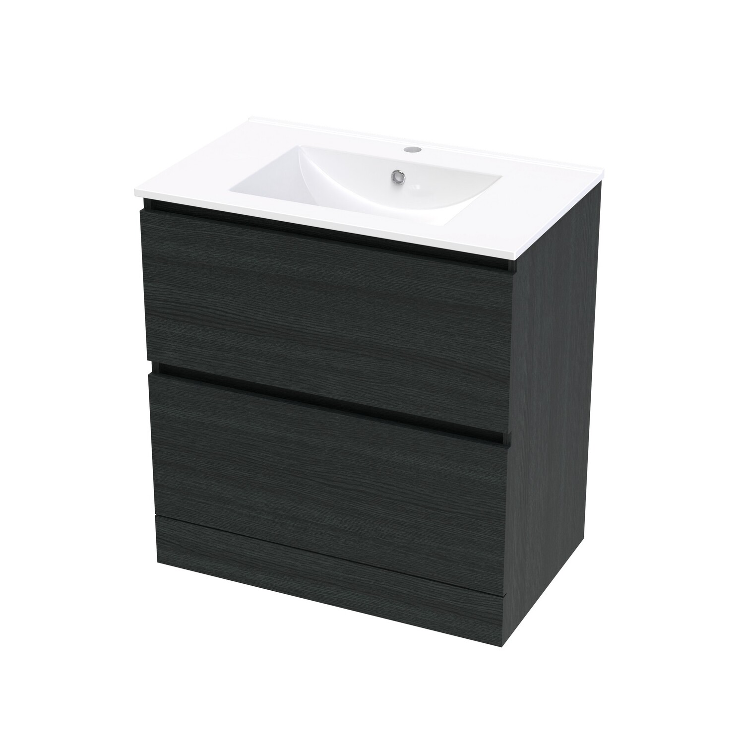 Pacific Rise 750 Double Drawer Floor Charred Oak