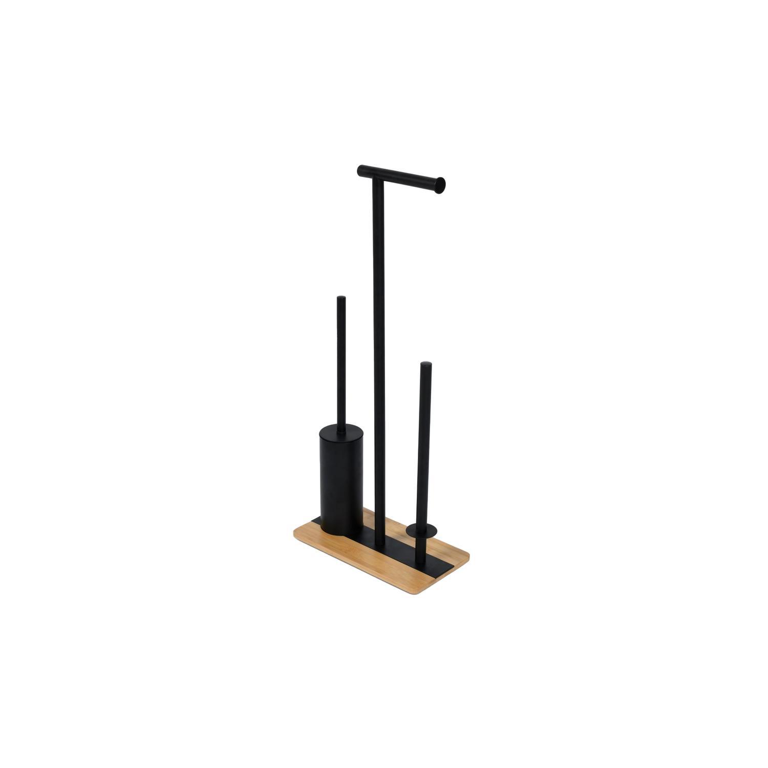 Toilet Brush & Roll Holder  Black