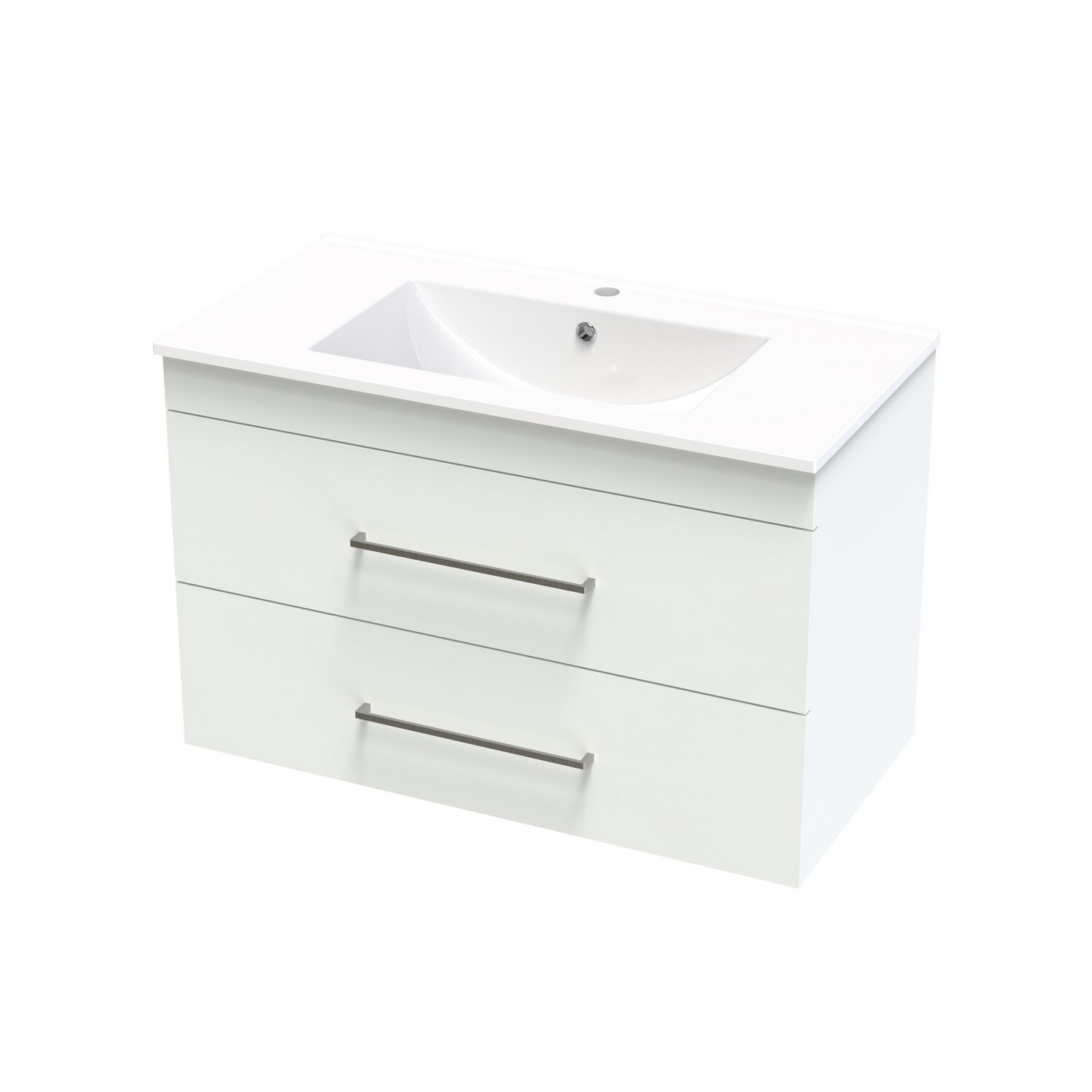 Cashmere Valley 900 Double Drawer Wall White Melamine
