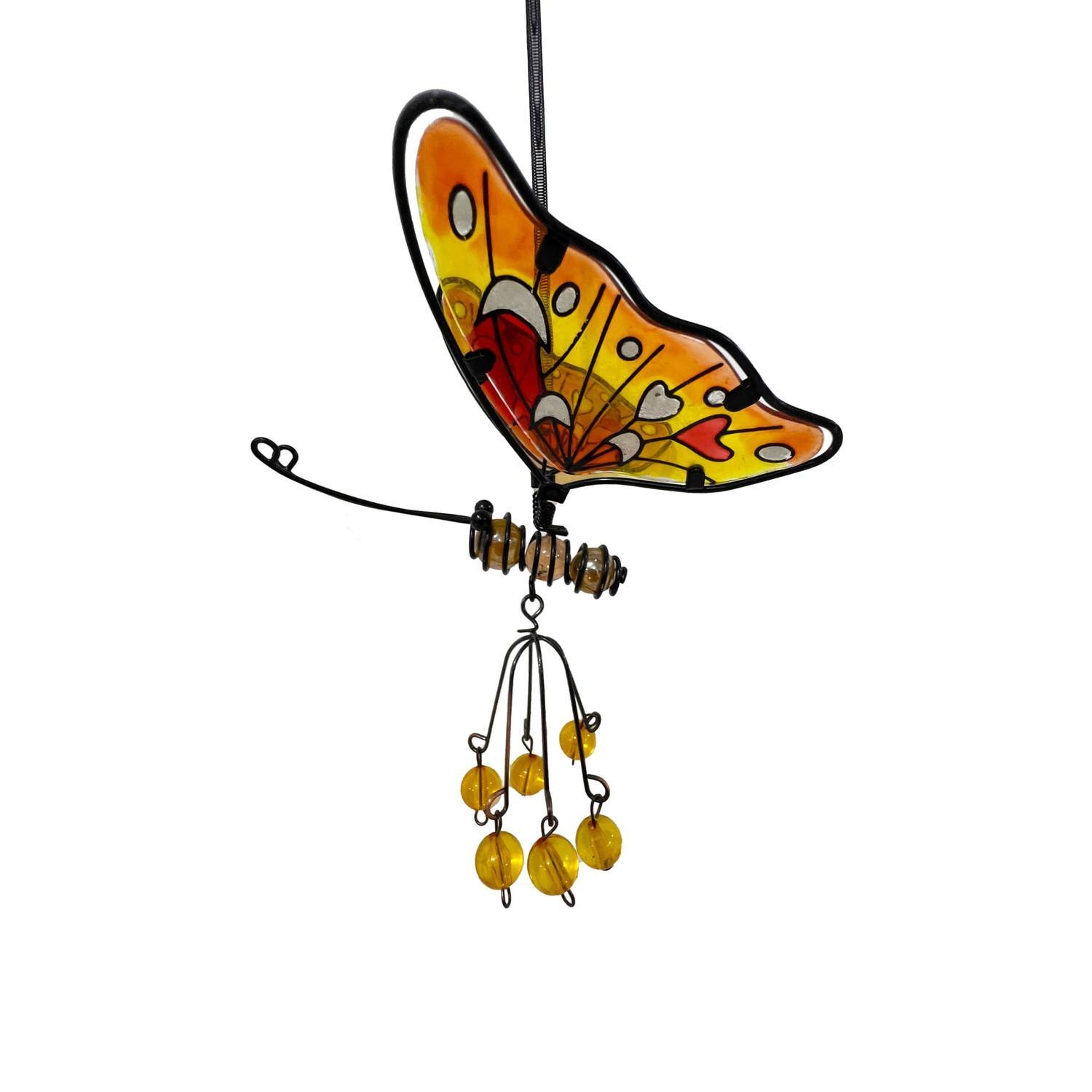 Hanging Butterfly Garden Décor  Orange