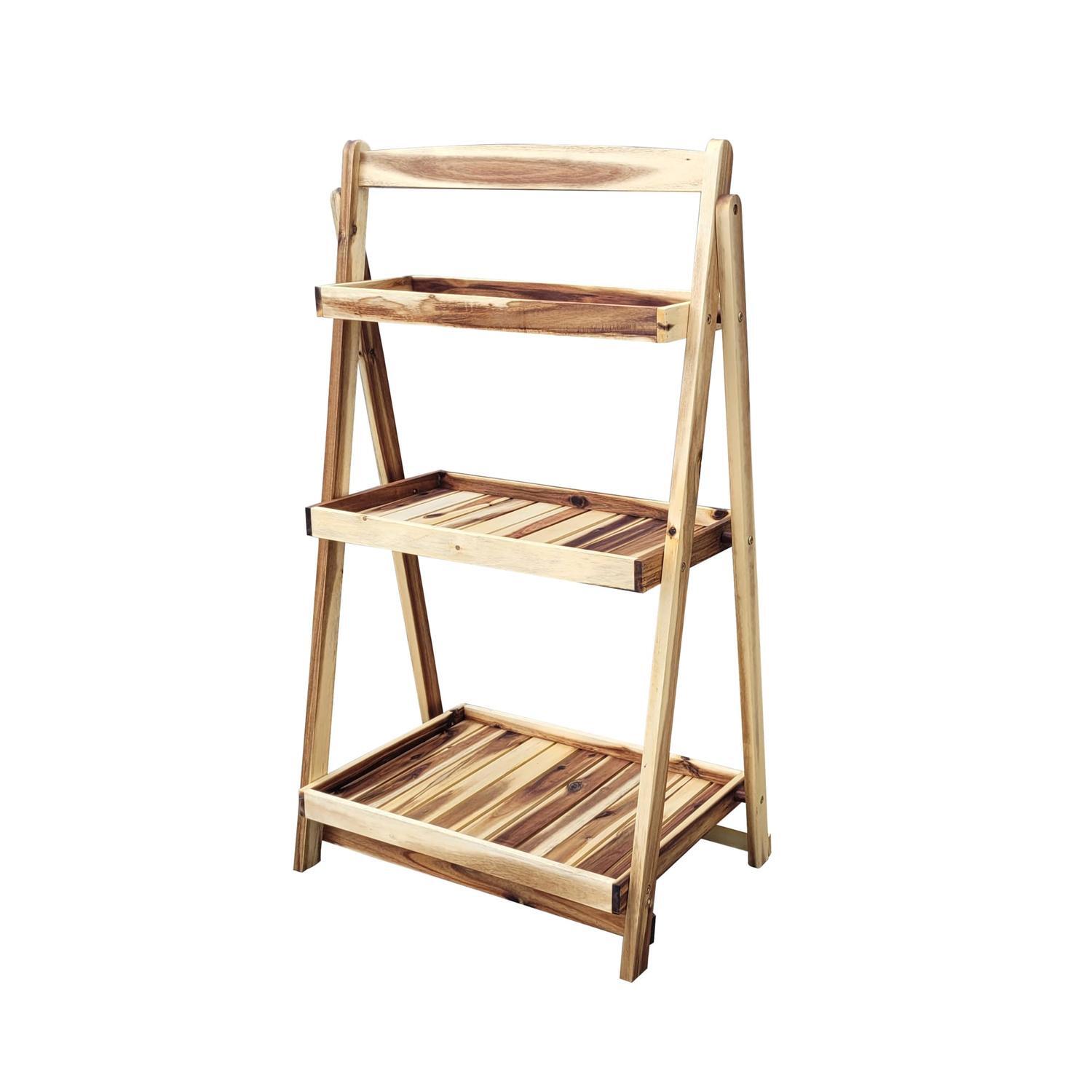 Three Shelf Ladder Plant Stand
