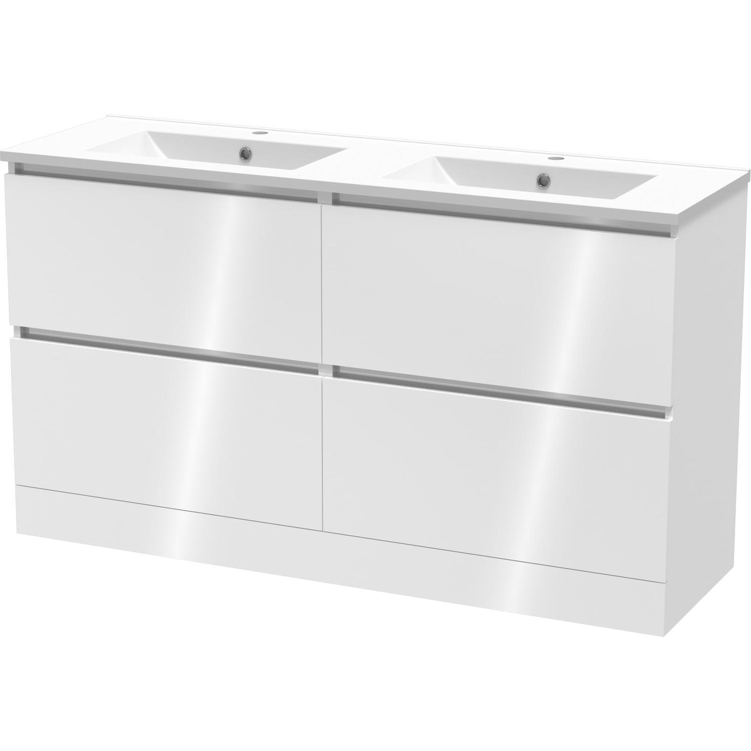 Double Drawer Double Bowl Floorstanding Vanity