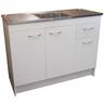 Kitchenette 1200mm Stainless Steel White