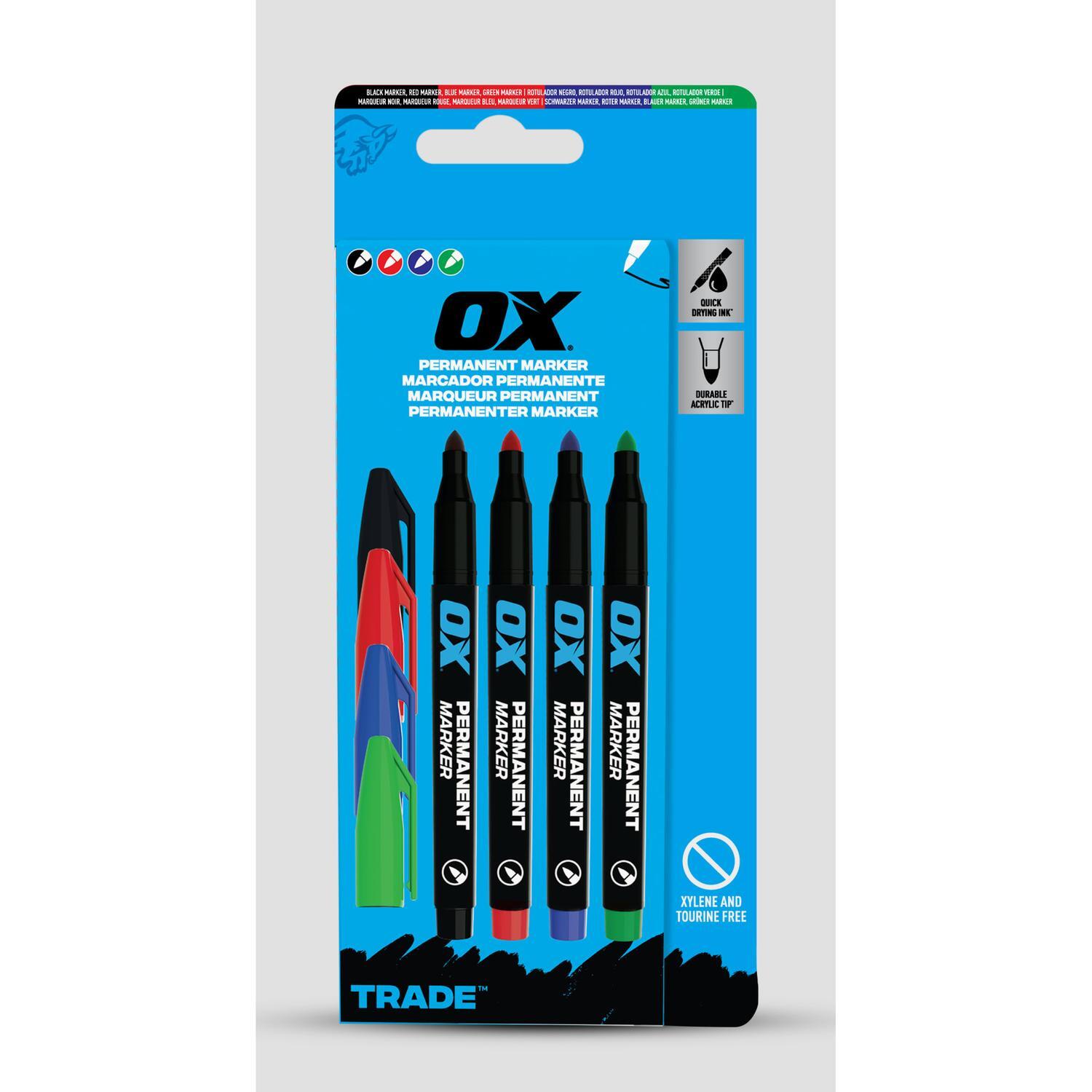 Assorted Permanent Marker 4 pack