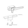 Window Handle Low Profile Right-Hand Sub Fix 80mm Black